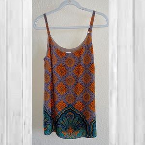 CAbi Arabesque Boho Flowy Cami Tank Style 3082